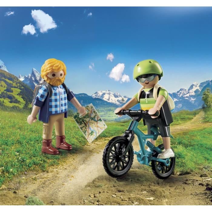 Playmobil - Nouveaute 2018 - Randonneur Et Cycliste - 9129