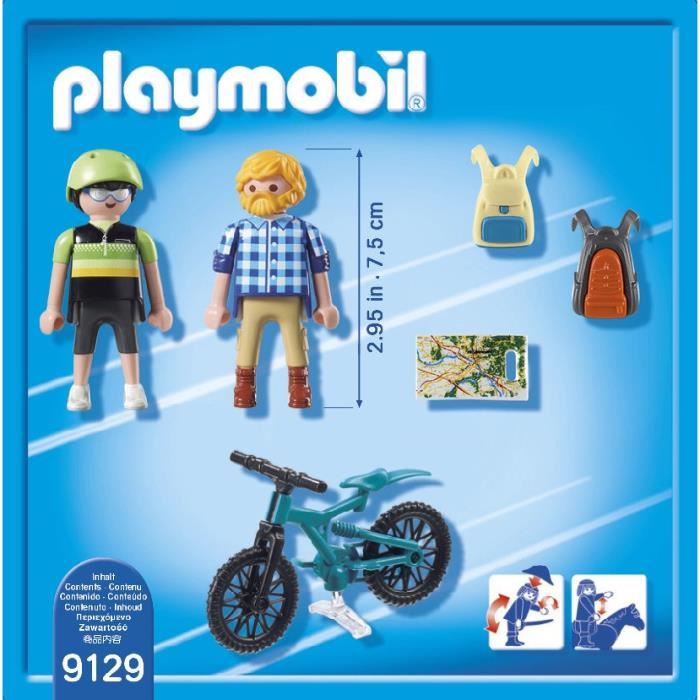 Playmobil - Nouveaute 2018 - Randonneur Et Cycliste - 9129