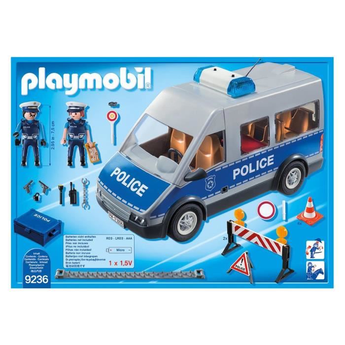 Playmobil - Nouveaute 2018 - Fourgon de policiers avec materiel - 9236