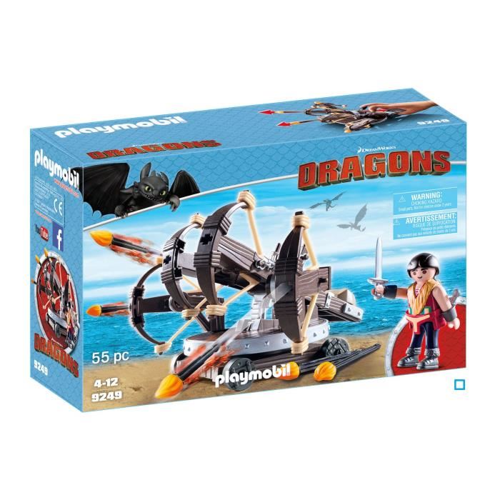 Playmobil - Dragons Edition Limitee - Eret Et Baliste A 4 Projectiles De Feu