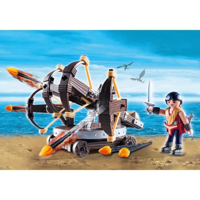 Playmobil - Dragons Edition Limitee - Eret Et Baliste A 4 Projectiles De Feu