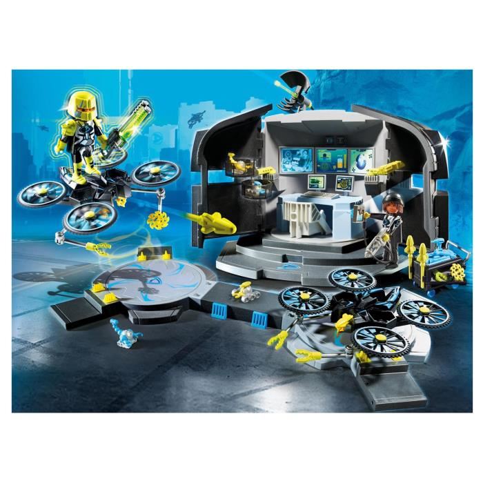 Playmobil 9250 Centre De Commandement Du Dr Drone Top Agents City Action 11 Kg 6 Ans