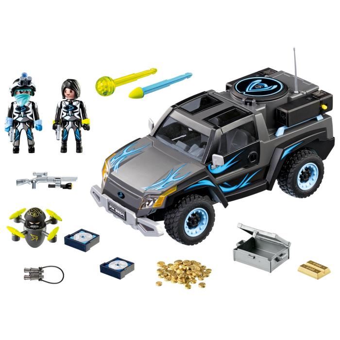 Playmobil - Les Top Agents - 4x4 Des Agents Du Dr.drone - Plastique - A Partir De 6 Ans