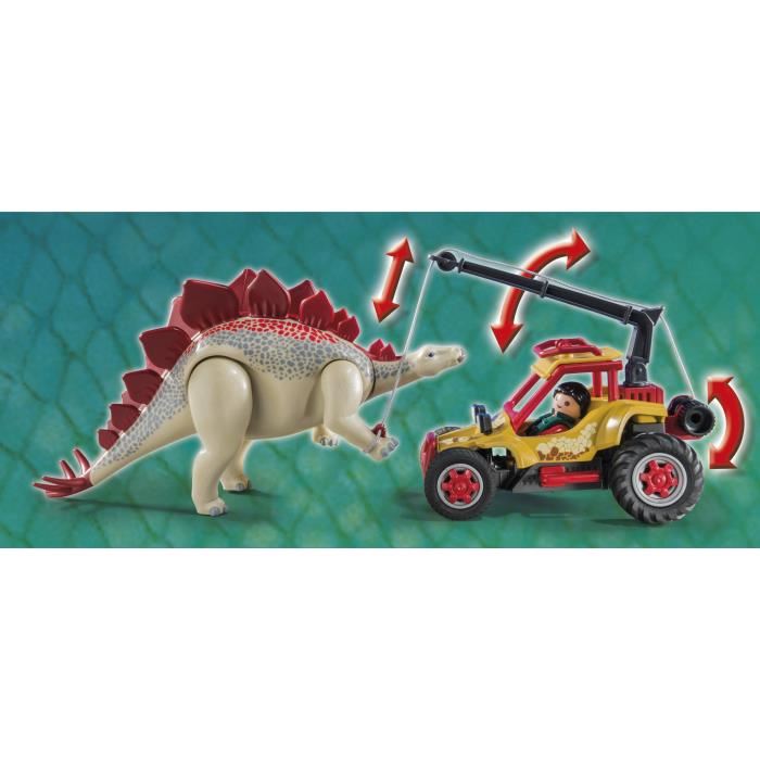 Playmobil 9432 - Dinos - Explorateur Avec Vehicule Et Stegosaure