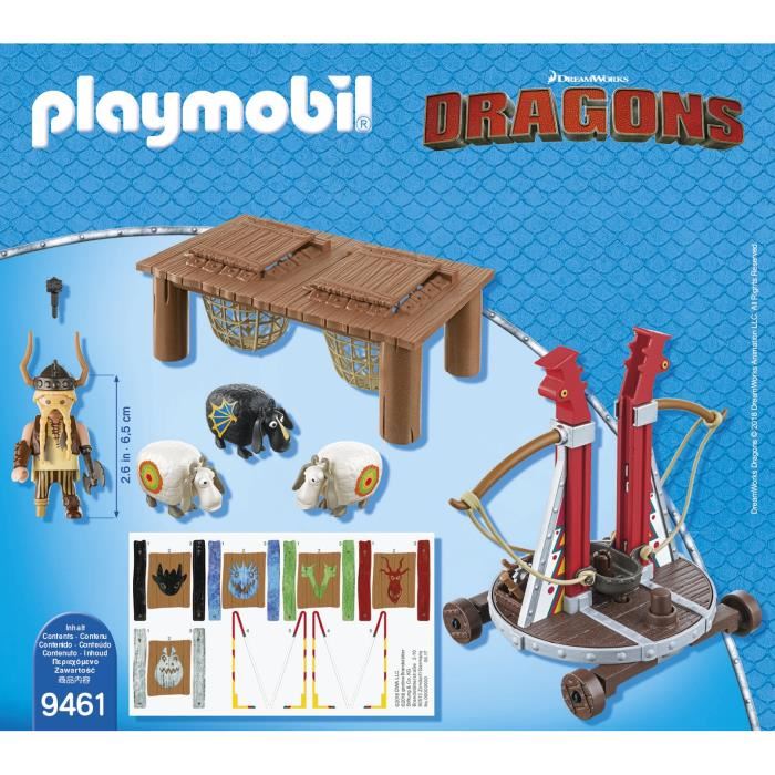 Playmobil - Dragons - Gueulfor Avec Baliste Lance-mouton