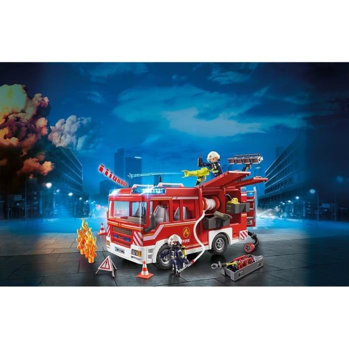 Playmobil 9464 Fourgon Dintervention Des Pompiers City Action Les Pompiers Avec Canon A Eau 138 Pieces Des 4 Ans
