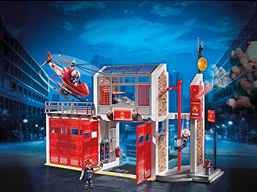 Playmobil 9462 City Action Caserne De Pompiers Avec Helicoptere