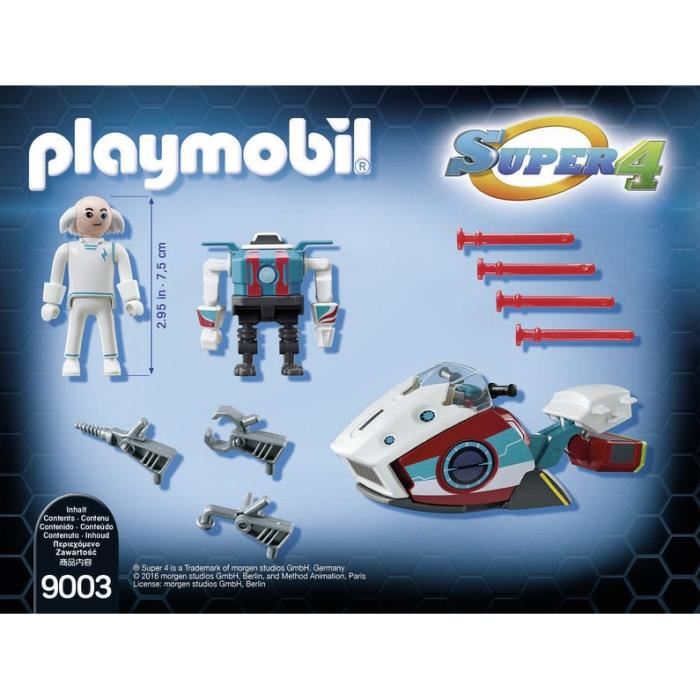 Playmobil - Super 4 Sky Jet et Docteur X - 9003