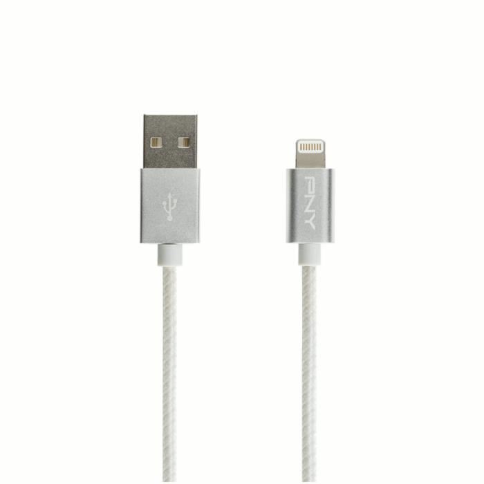 Pny C-ua-ln-s01-04 Cable Lightning Pour Iphone/ipad/ipod 1,20 M Argent