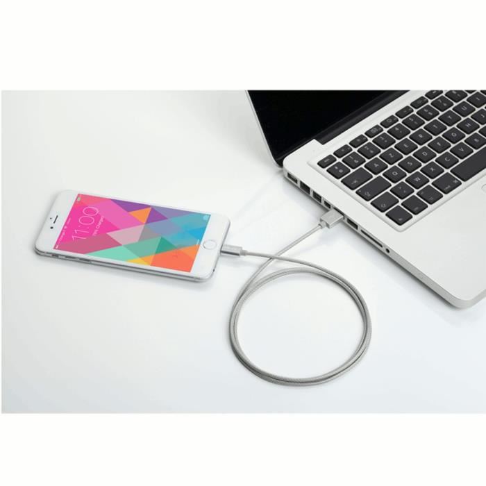 Pny C-ua-ln-s01-04 Cable Lightning Pour Iphone/ipad/ipod 1,20 M Argent