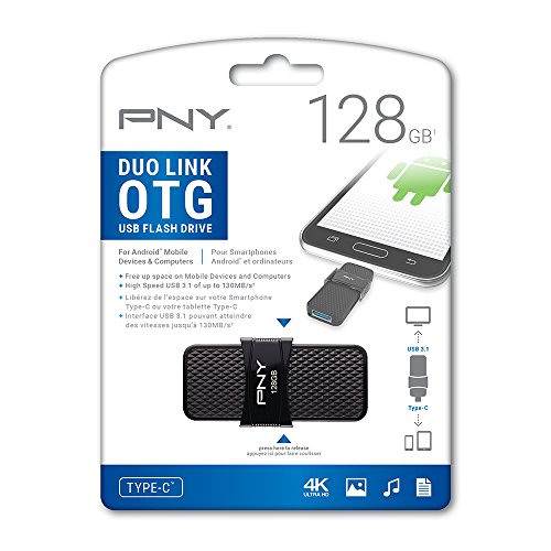 Cle Usb Pny Micro Usb Otg Type C 128 Go Usb 31 Vitesse De Lecture Jusqua 130 Mos