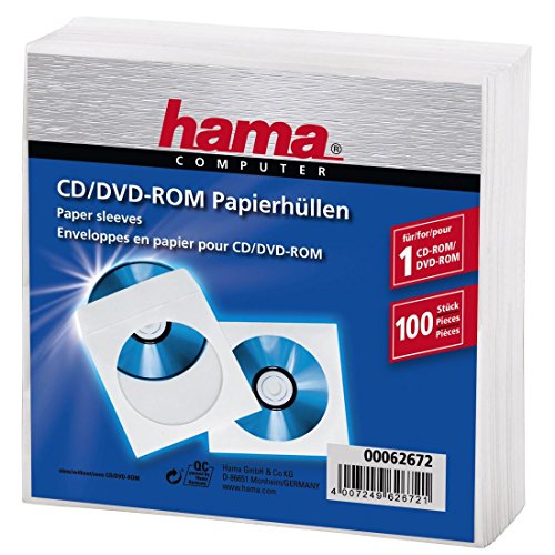 Hama Enveloppes Papier Cd Rom X100