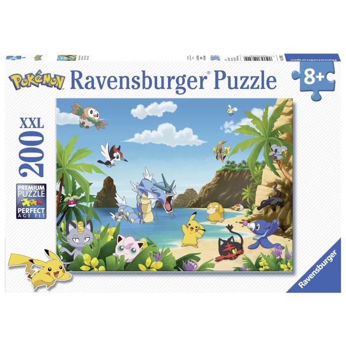 Puzzle 200 Pieces Xxl Ravensburger Attrapez Les Tous Pokemon Dessins Animes Et Bd Garantie 2 Ans