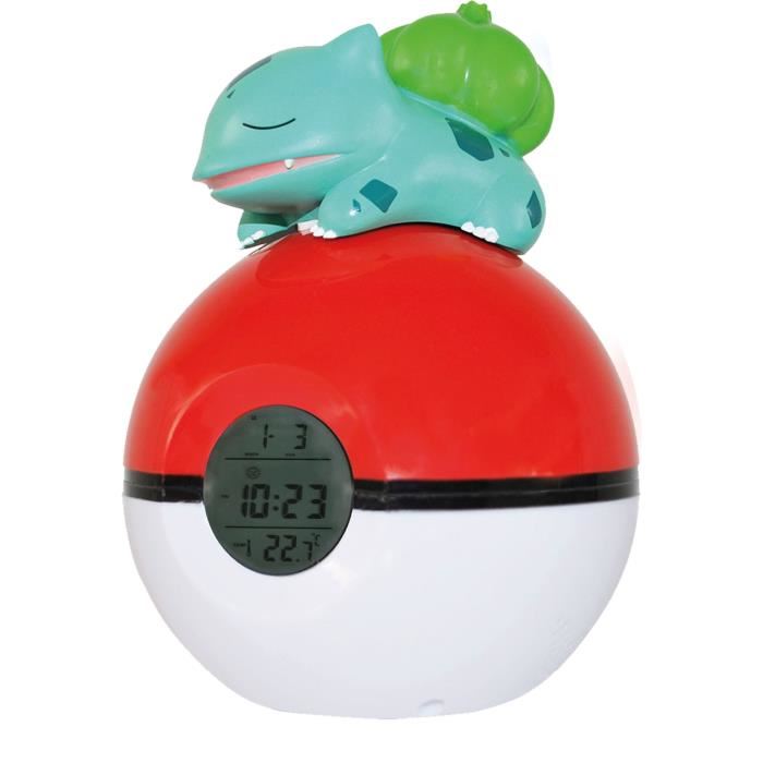 Radio-reveil Lumineux Enfant Pokemon - Teknofun - Bulbasaur - Licence Pokemon