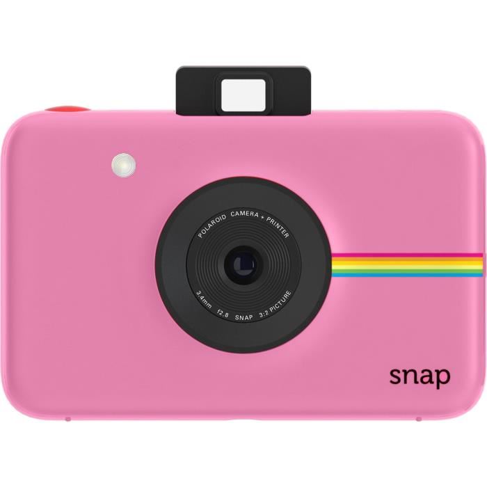 Appareil Photo Numerique Instantane - Polaroid Snap - Rose - 10mpx - Impression 2'' X 3'' - Technologie Zero Ink