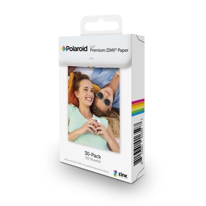 Polaroid Films Zink 2x3 Pouces Pour Polaroid Snap 30 Feuilles