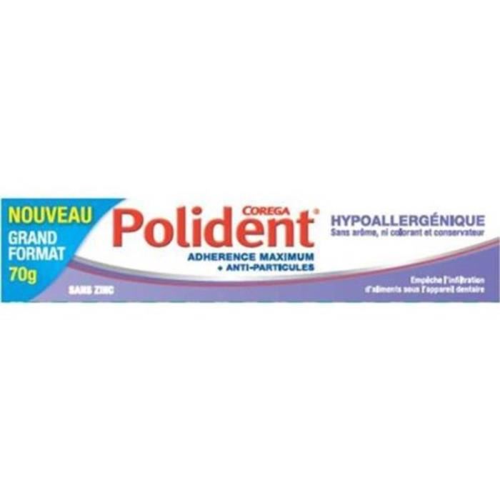 POLIDENT Creme adhesive hypoallergenique - 70g