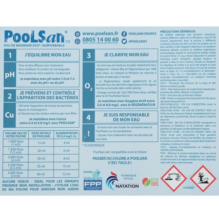 Kit D'entretien De L'eau - Poolsan - Special Spa - Sans Chlore