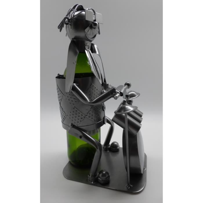 Porte bouteille Decoration Batteur 19x14x20cm - Metal