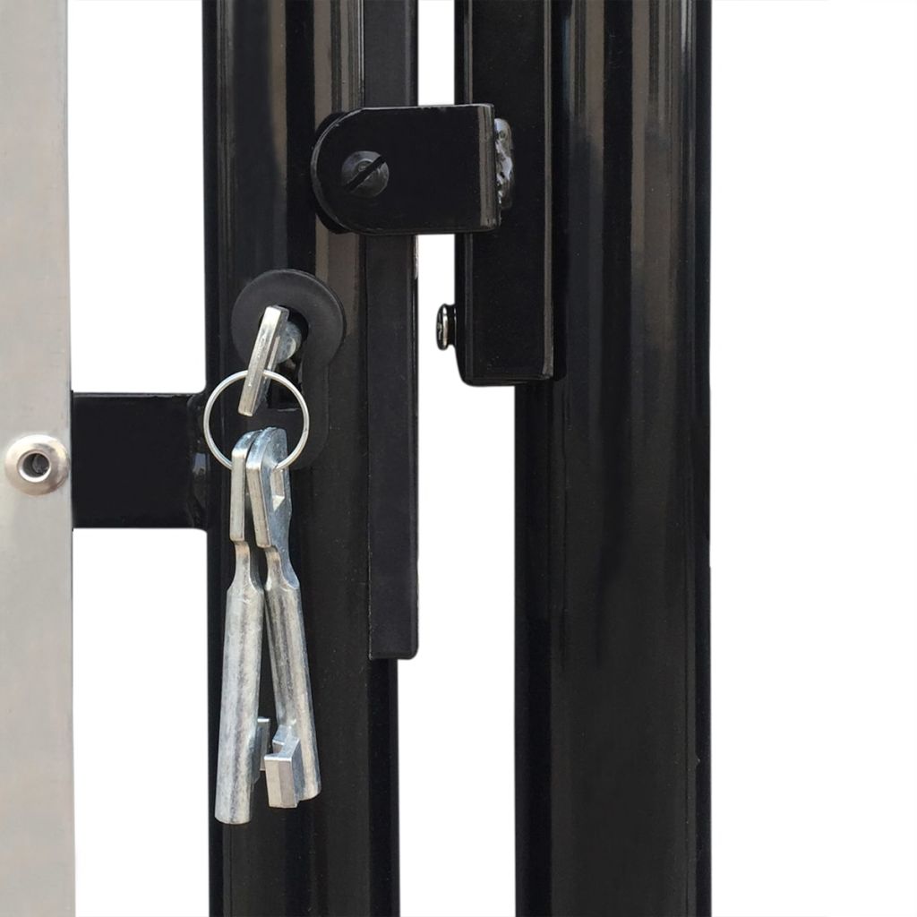 Vidaxl Portillon De Jardin Double Noir 300 X 200 Cm