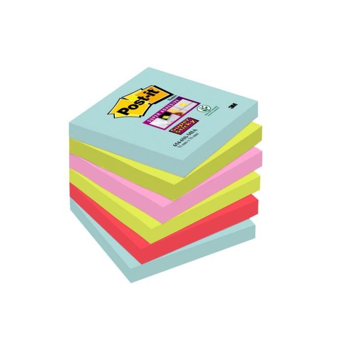 Post-it Notes Super Sticky, Couleurs Cos...