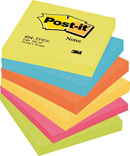 Bloc De Notes Adhesives 654 Tfen 76 X 76 Mm Couleur Energie