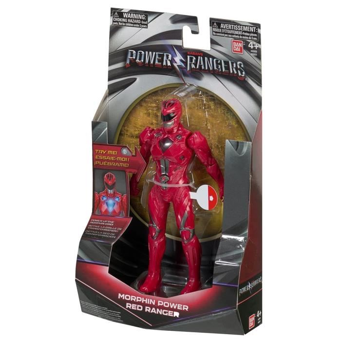 Bandai Power Rangers - Figurine À Fonction 18cm Ranger Rouge