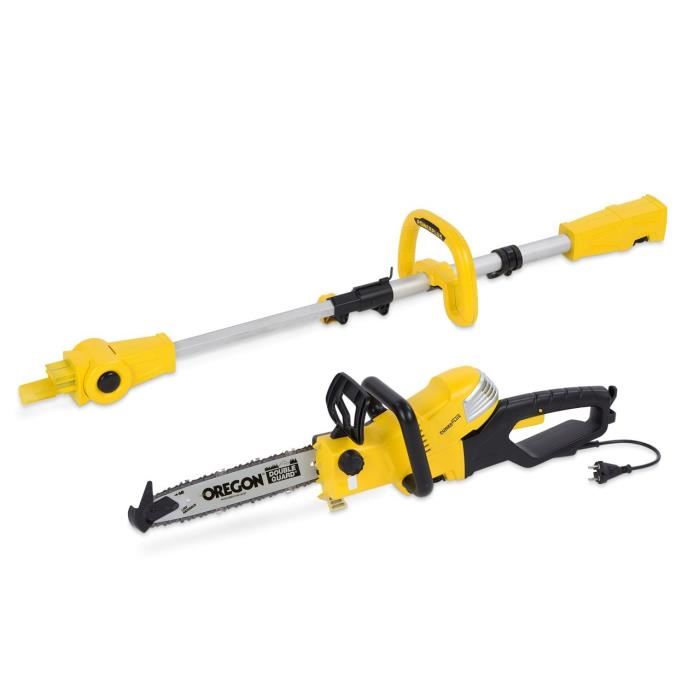 Powerplus 2-en-1 Tronconneuse Électrique Telescopique Powxg1032 - 900 W Guide De 300 Mm Lubrification Automatique De Chaîne