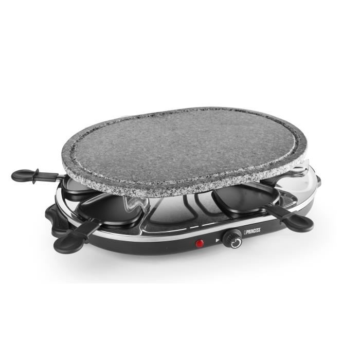 Grill A Raclette En Pierre Princess 162720 Ovale 8 Personnes 1200 W