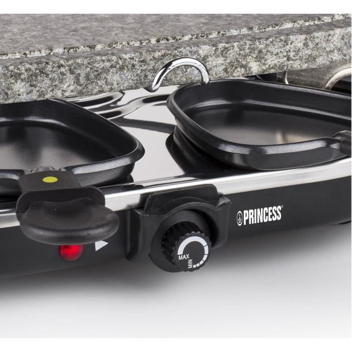 Grill A Raclette En Pierre Princess 162720 Ovale 8 Personnes 1200 W