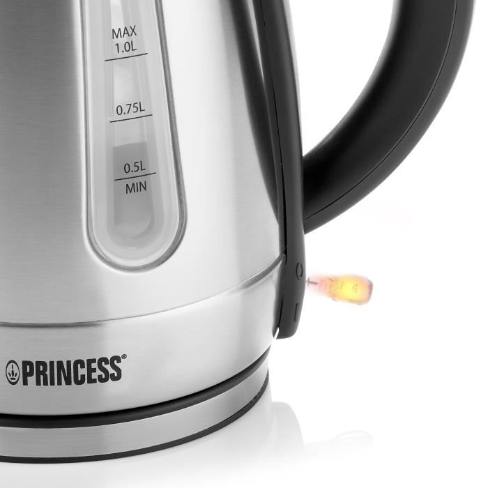 Bouilloire Electrique - Princess 236023 - 1l - 2200w - Acier Inoxydable - Arret Automatique