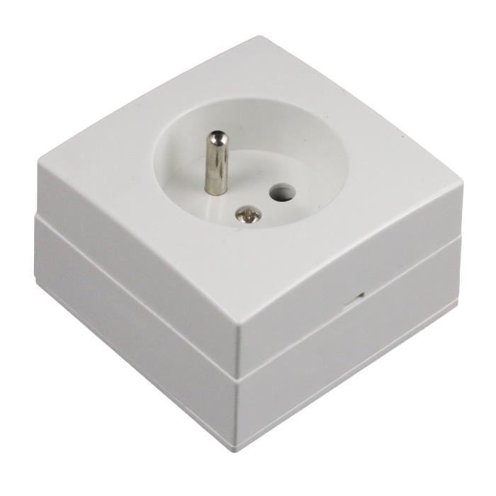 Prise 2P+T 16A saillie Bel'Vue- Blanc