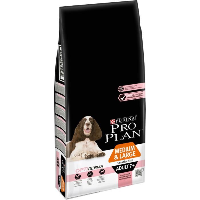 Pro Plan Chien Medium/large Adult 7+ Sensitive Skin Optiderma 14 Kg