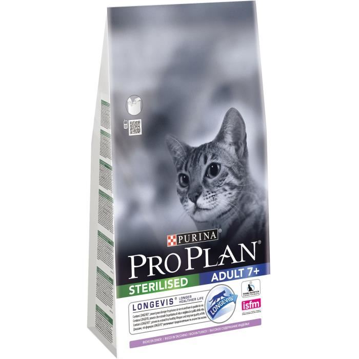 Croquettes - Purina Proplan - Sterilised Longevis - Dinde - Senior - 15kg