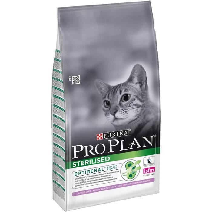 Pro Plan Sterilised Adult Renal Plus Dinde 10kg Croquettes Completes Pour Chats Adultes Sterilises