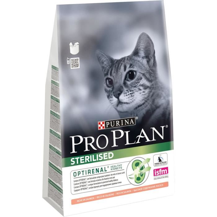 Pro Plan Sterilised Adult Renal Plus Saumon 3kg Croquettes Completes Pour Chats Adultes Sterilises