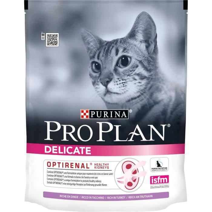 Purina Proplan Delicate Optirenal Chat Adulte Dinde Croquettes 400g