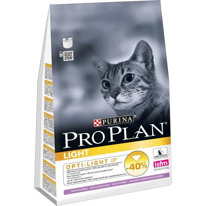 Pro Plan Light Adult 1 Dinde 3kg Croquettes Completes Pour Chats Adultes En Surpoids Et Chats Ayant Tendance A Lembonpoint