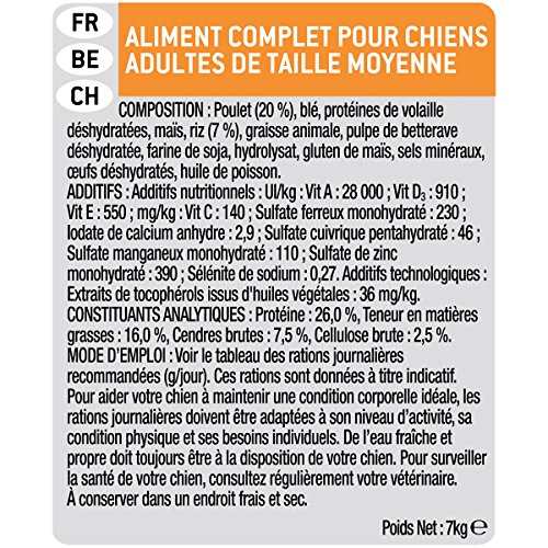 2x7kg Medium Adult Everyday Nutrition Purina Pro Plan Croquettes Pour Chien
