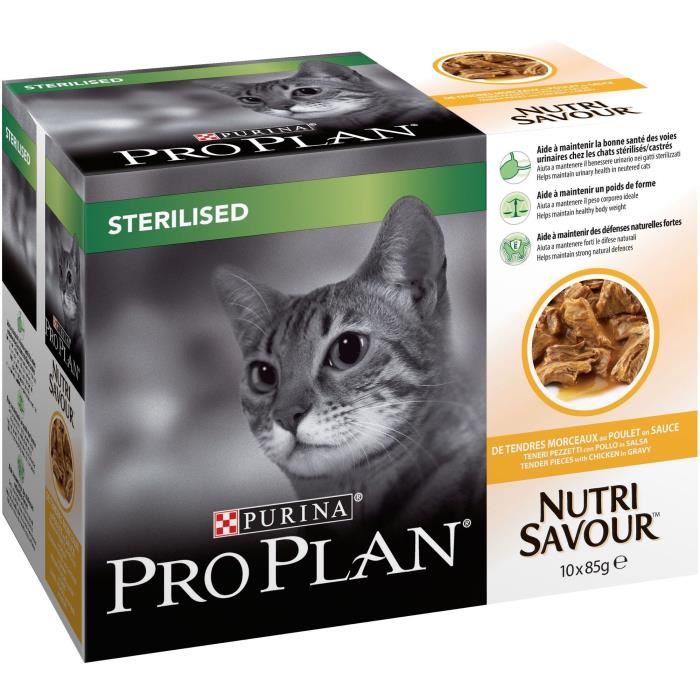 Pro Plan Sterilised Poulet 85 gram pour chat Par 10 unites