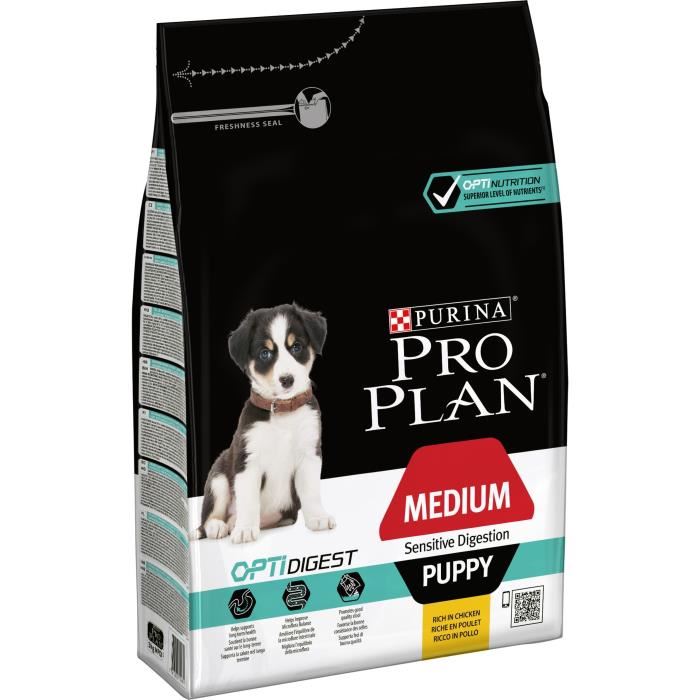 Purina Pro Plan Dog Medium Puppy Sensitive Digestion Poulet Optidigest 3 Kg