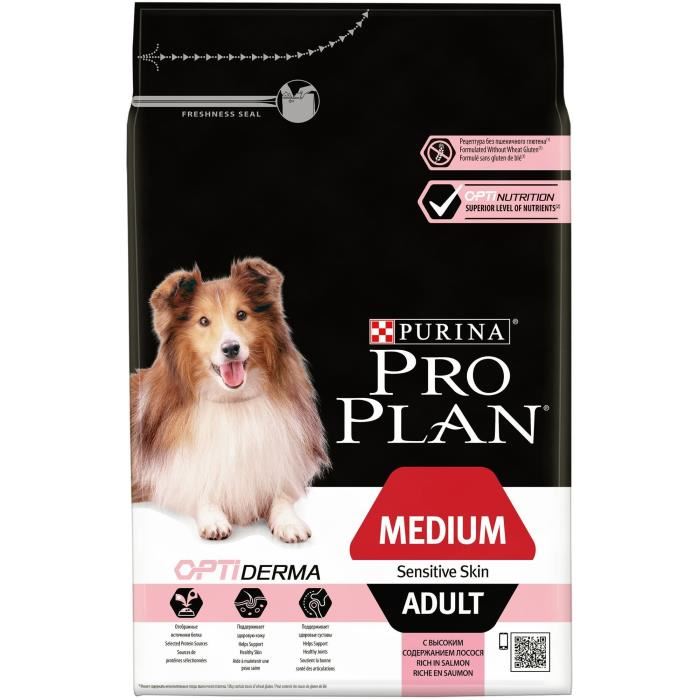 Purina Proplan Optiderma Chien Adulte Taille Moyenne Saumon 3kg