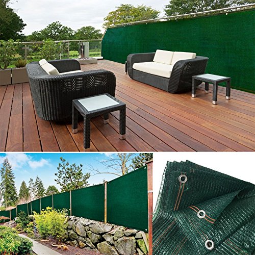 Idmarket Brise Vue Renforce 15 X 10 M Vert 90 Grm² Classique