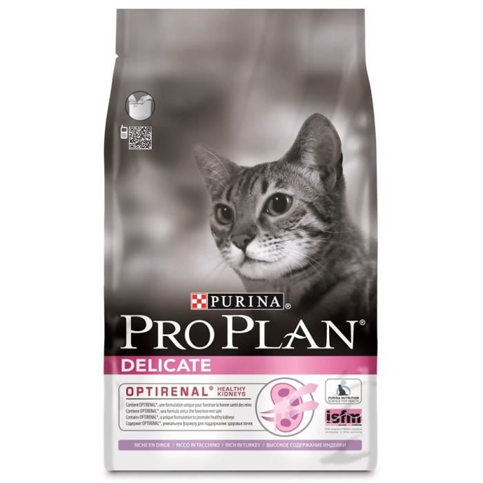 Pro Plan Adult 1 Delicate Digestion Riche En Dinde 10kg Croquettes Completes Pour Chats Adultes