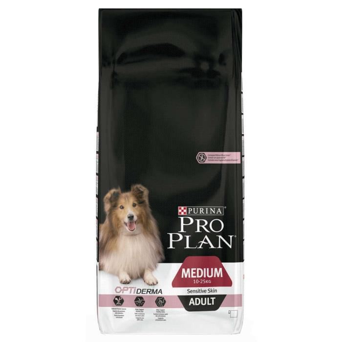 Pro Plan Medium Adult Sensitive Skin Riche En Saumon - 14 Kg - Croquettes Pour Chiens Adultes De Taille Moyenne
