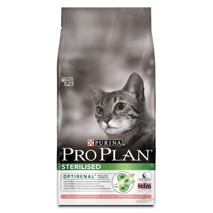 Pro Plan Sterilised Adult Renal Plus Saumon 10kg Croquettes Completes Pour Chats Adultes Sterilises