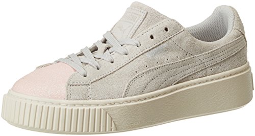 Baskets Puma Suede Platform Glam Jr Beige