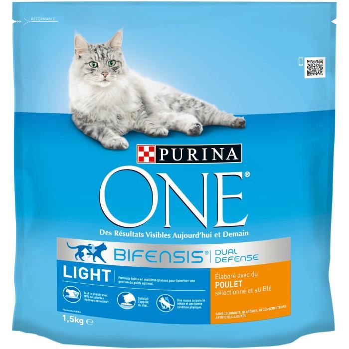 Croquettes pour chat Light/poulet Purina - le sac de 1,5 kg