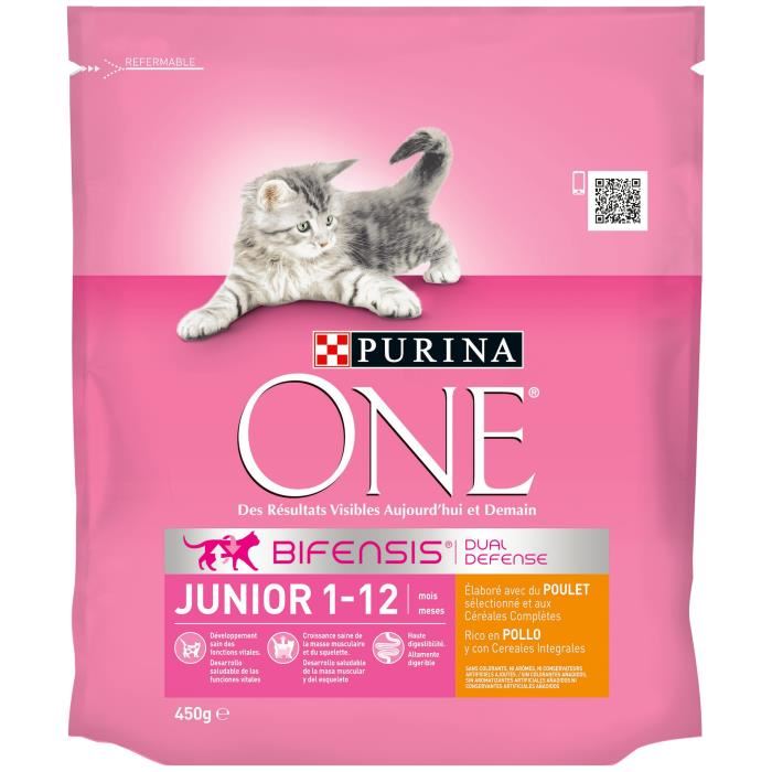 Croquettes Pour Chats 1 12 Mois 450 G Purina One