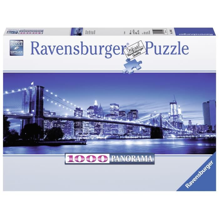 Puzzle 1000 Pcs New York Illumine - Ravensburger - Architecture Et Monument - Mixte